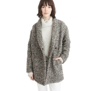 Abercrombie Wool Blend Boucle Peacoat Small